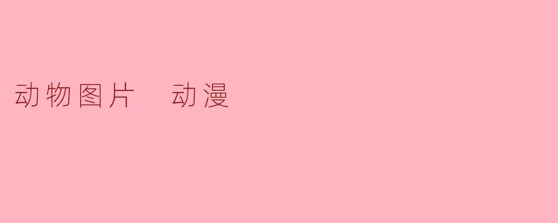 动物图片 动漫